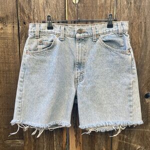 Levi's 501 Orange Tab Vintage Light Wash Denim Shorts 33W